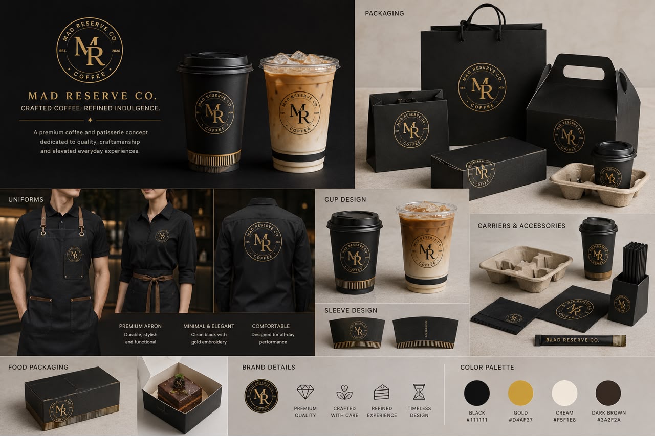 Mad Reserve Co. brand identity and packaging overview
