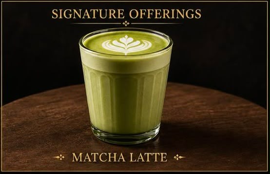 Matcha Latte — ceremonial grade matcha with steamed milk