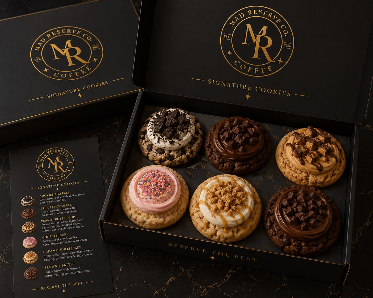 Mad Reserve Co. signature cookies box